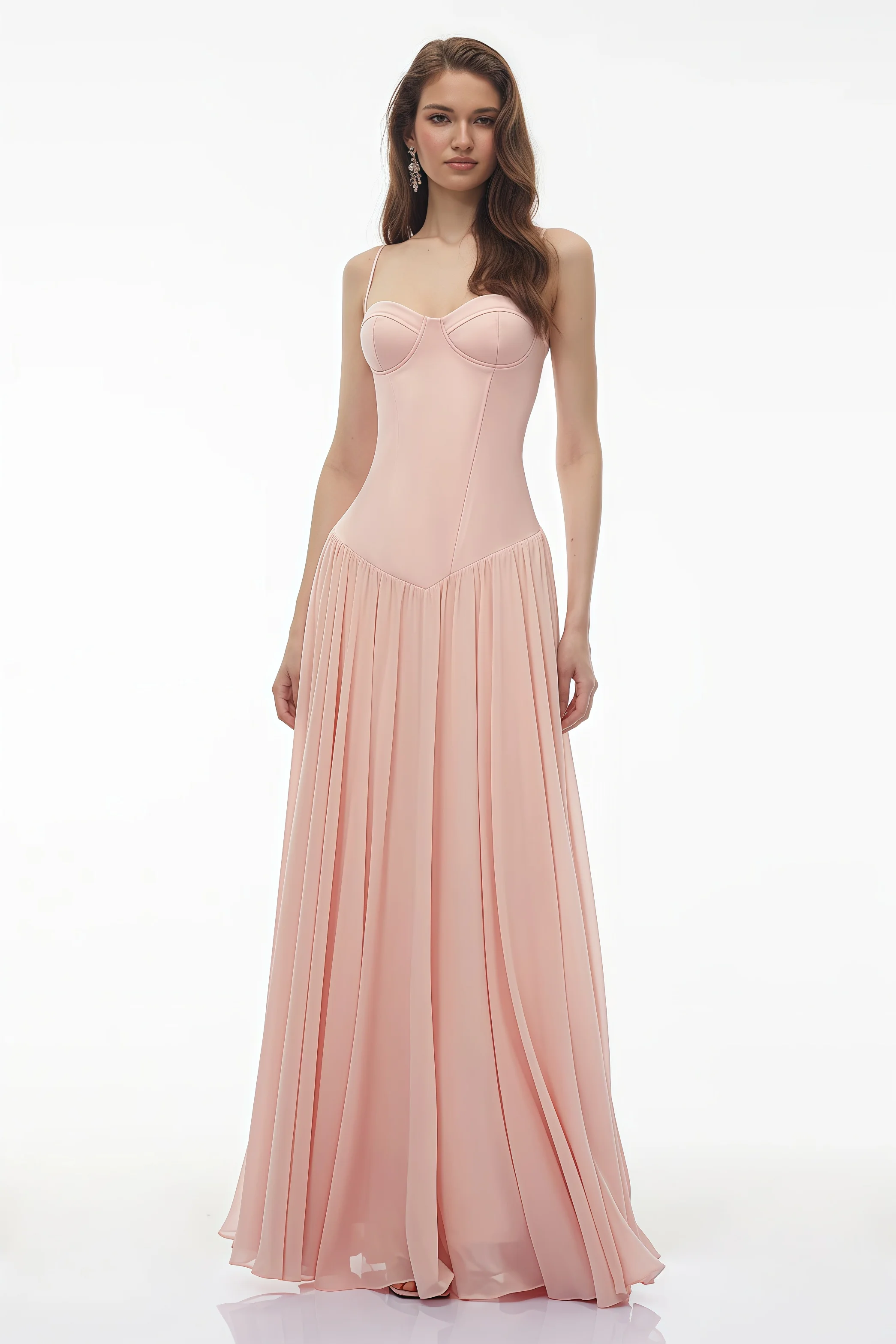 Elegant Pink Spaghe…