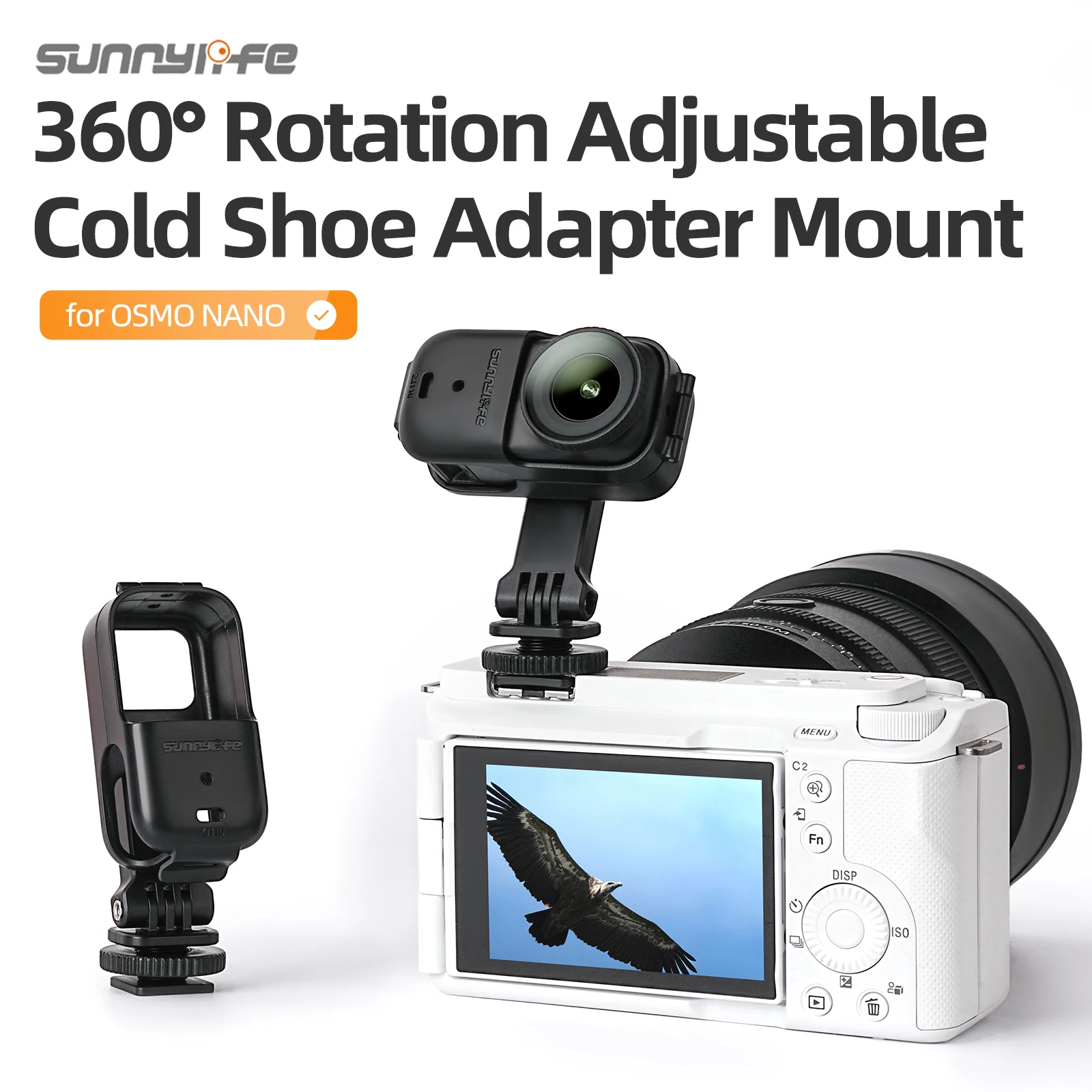Einstellbare Kaltschuhhalterung für OSMO NANO Erweiterungs-Montagehalterung für DJI OSMO NANO Action-Kamera DSLR/spiegellose Kamera