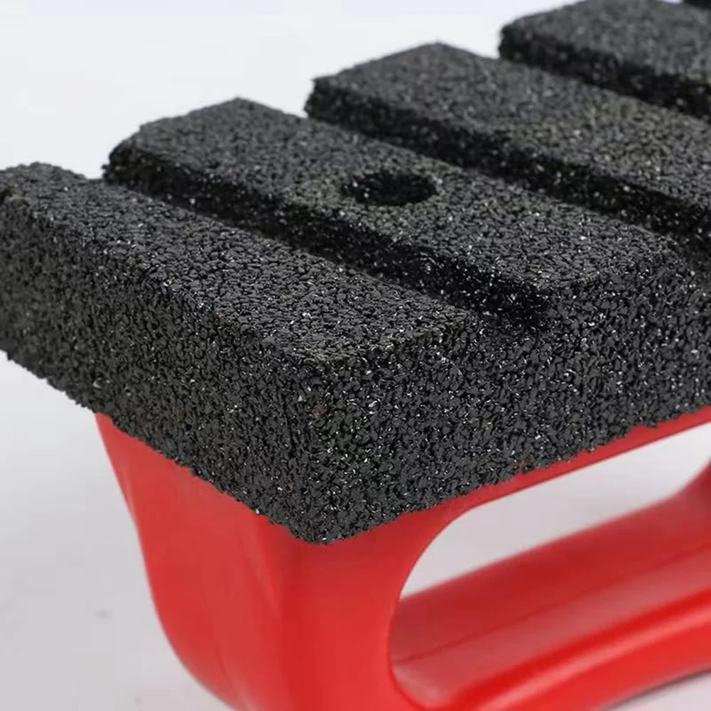 ABNQ Masonry Rubbing Brick, Fluted Rub Bricks, 20 Grit, Plastic Handle