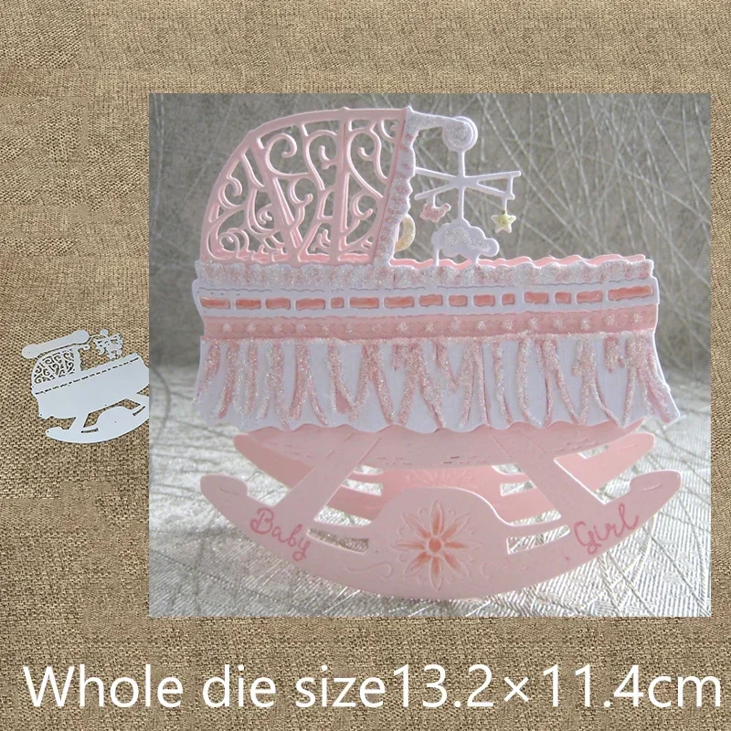 New Craft Metal Cutting Die die cuts lovely Baby rocking cradles scrapbooking Album Paper Card Craft Embossing die cuts design