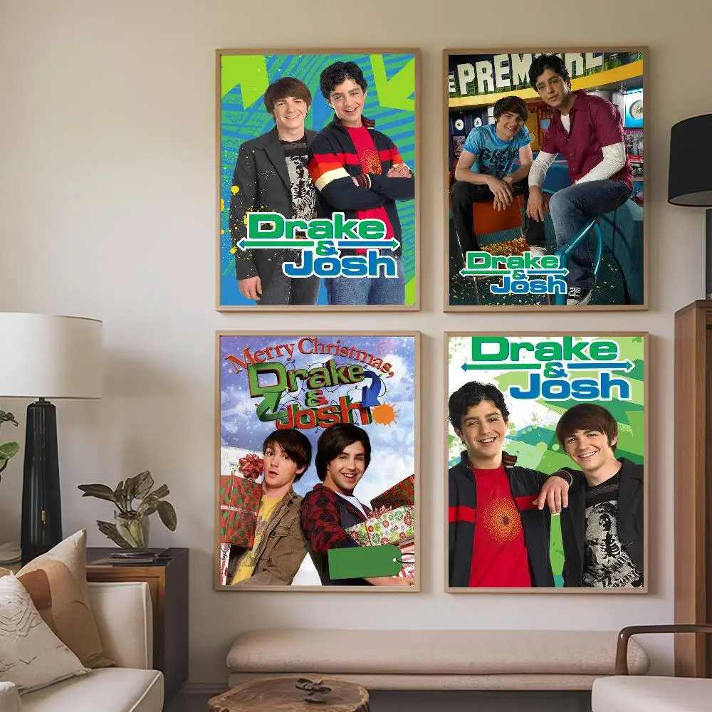 TV Show D-DD-Drake n J-Josh-S Poster Prints Self Adhesive Home Suitable for Living Room Decor Decoration Wall