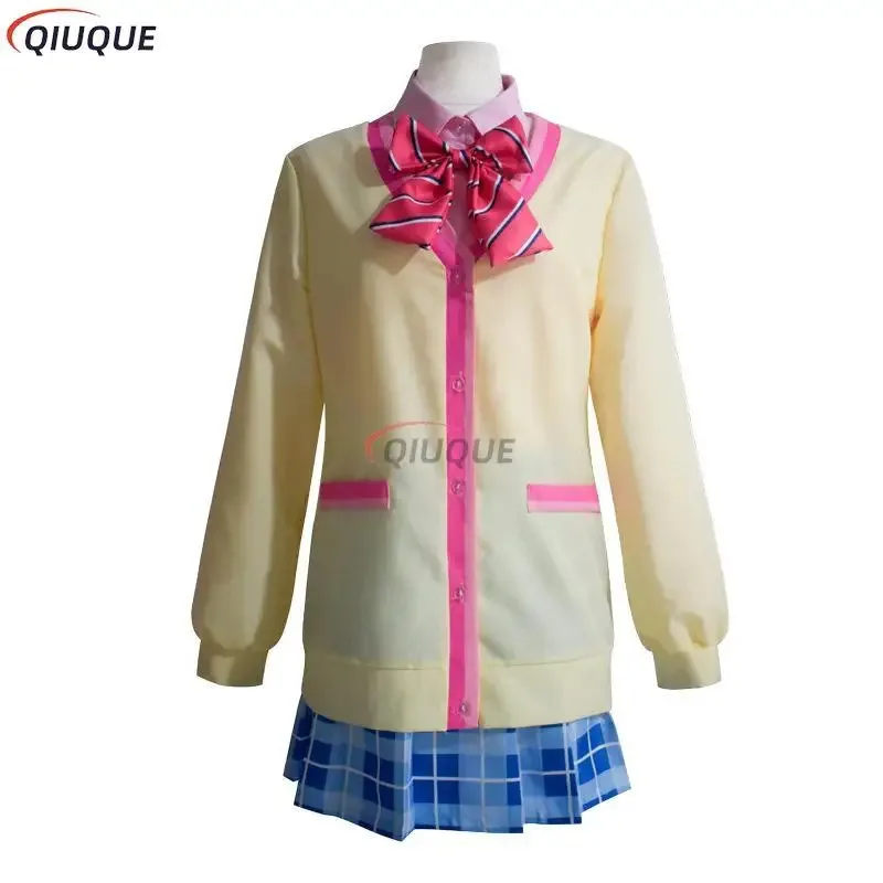 Proyecto Sekai colorido escenario Cosplay cordón de noche a las 25 Akiyama Mizuki Cosplay peluca JK niñas uniformes escolares trajes de vestir