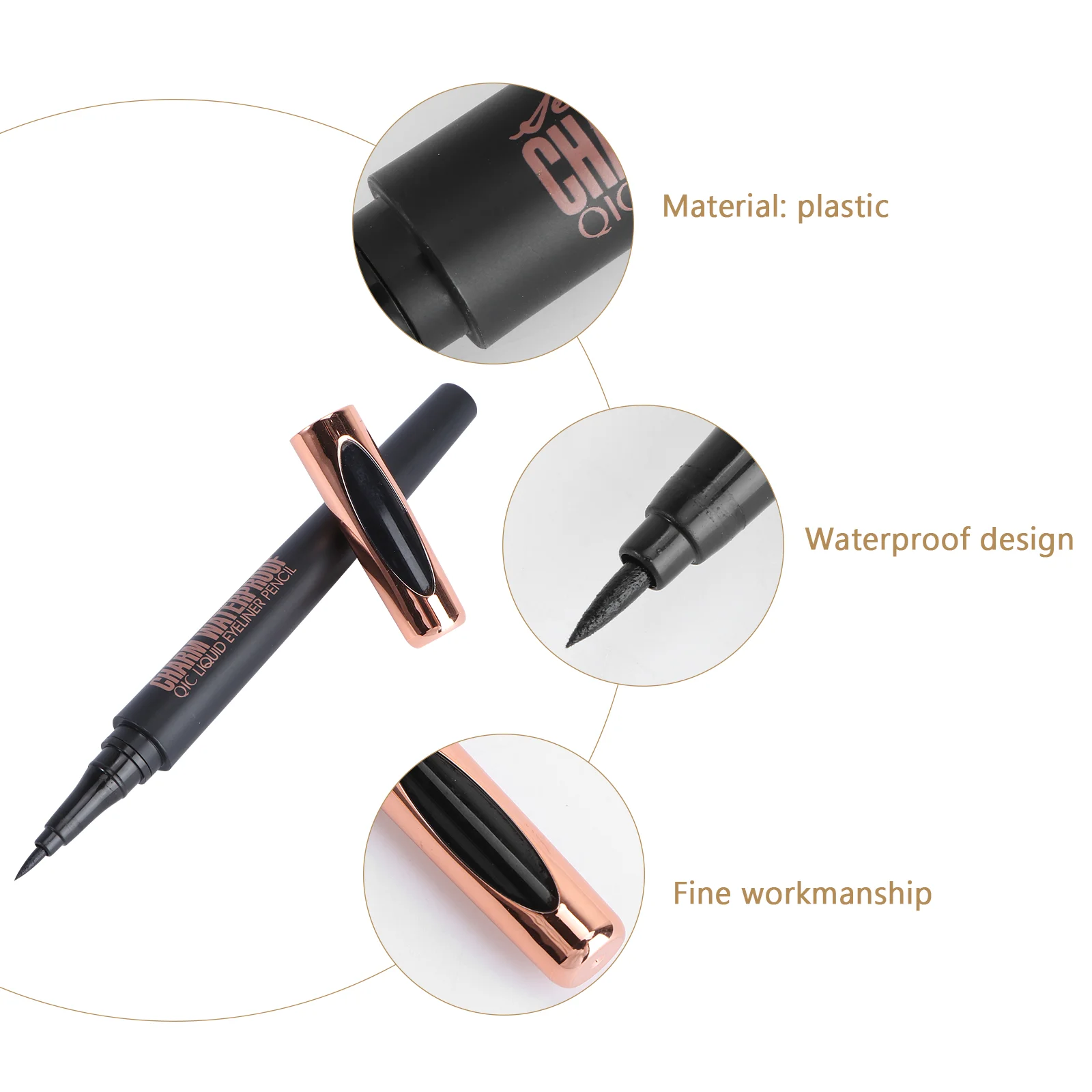 Lápiz Delineador de ojos resistente al agua, herramienta de maquillaje fresca resistente al sudor, lápiz Delineador de ojos para mujer, delineador de ojos femenino resistente al agua