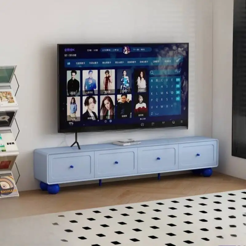 

Blue Minimalist Tv Cabinet Modren Drawers Design Storage Luxury Tv Cabinet Living Room Long Fernseher Tisch Furniture Home