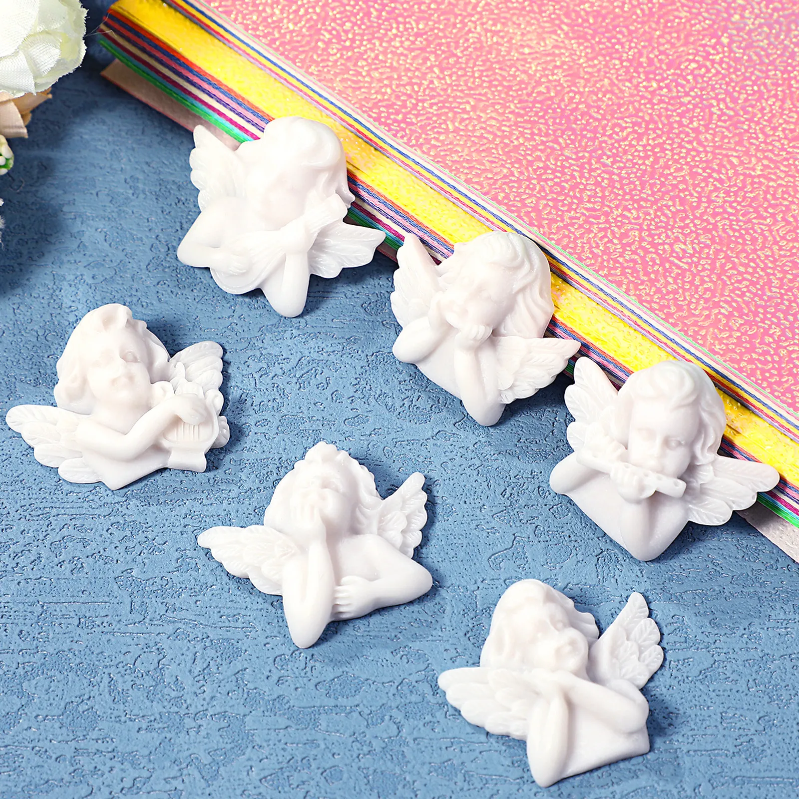 

30Pcs Baroque Style Mini Angel Resin Decorations DIY Phone Case Kit Phone Case Decors Mini Angels for Crafts Angel Miniatures