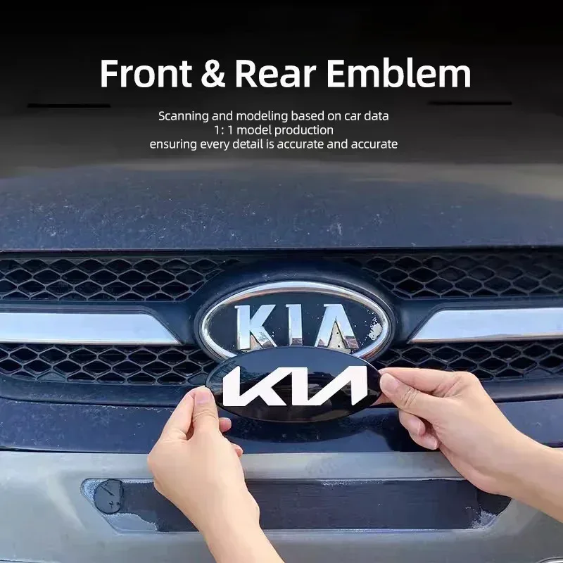 Car Front Hood Emblem Rear Trunk Badge Sticker For KIA EV6 Sorento Niro Stinger Ceed Carnival K5 K9 Soul Carens VQ Cadenza Sport view 3