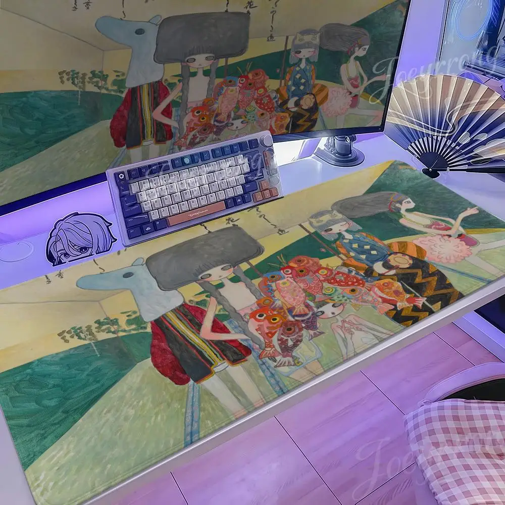 

Mouse Pad Hot Anime 1000x500 Taro Sakamoto Days XXL Large Gaming Non-slip Office Keyboard Mats Desk Mat Aya Takano