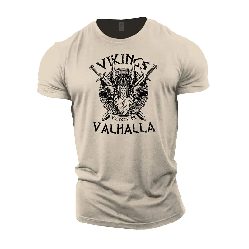 Camiseta informal vikinga de verano con estampado 3D de cara dura para hombre, camiseta deportiva para exteriores de manga corta, camisa holgada