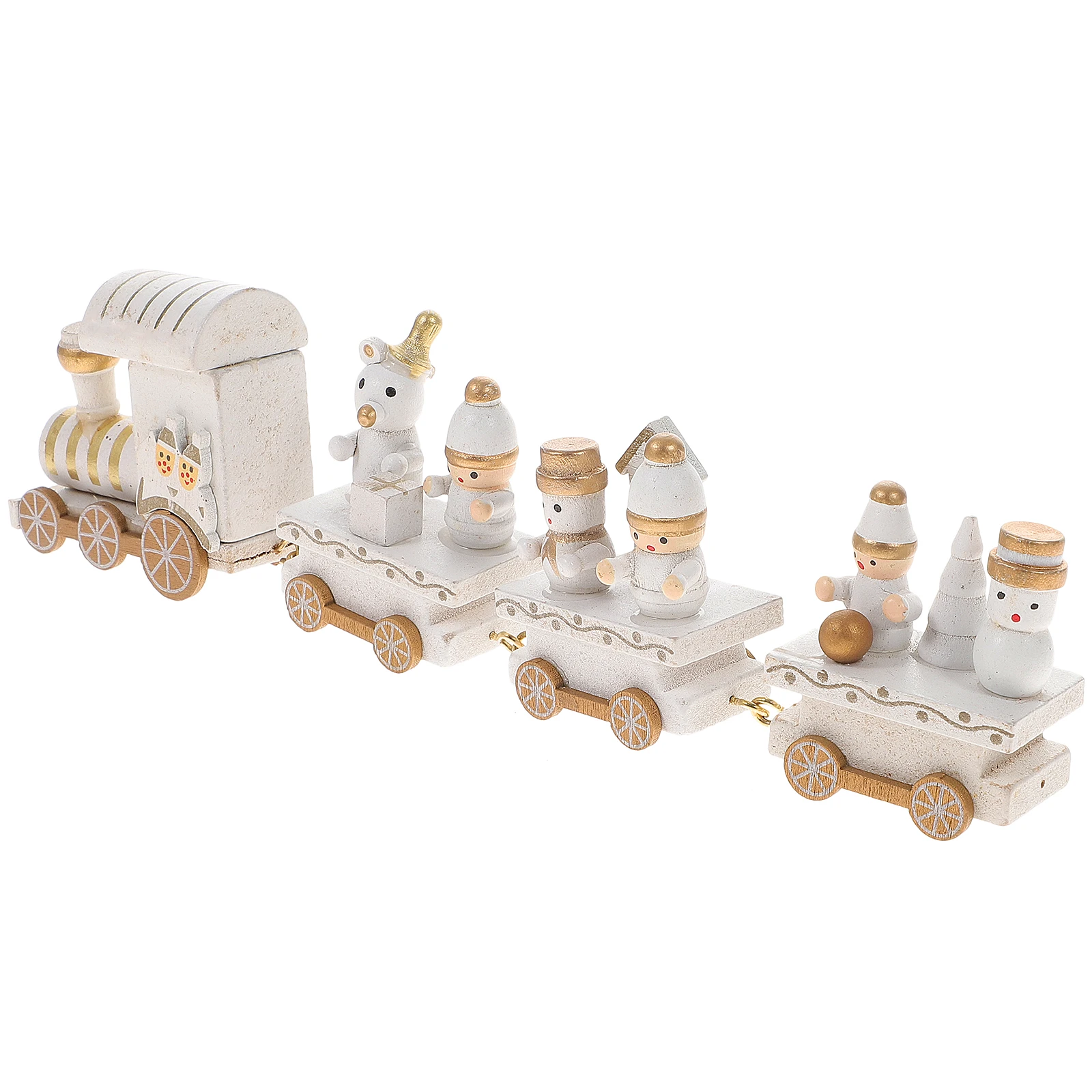 

Wooden Train Noel Ornaments Kids Xmas Christmas Favors Mini Child Safe Material Detachable Compartments