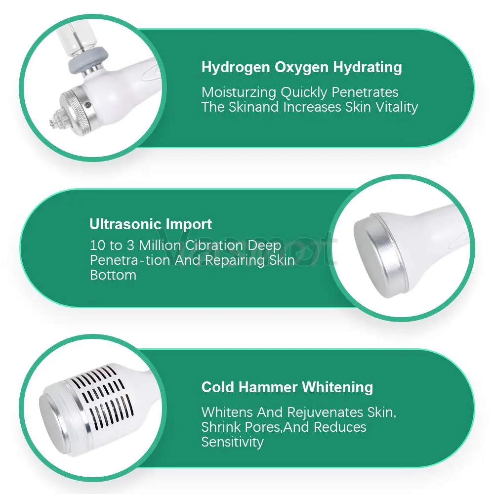 Waterstof Zuurstof Gezichtsmachine Diepe Reiniging Rf Hijs Aanscherping Mee-Eter Verwijdering Huidverzorging Water Dermabrasie Schoonheidsapparaat