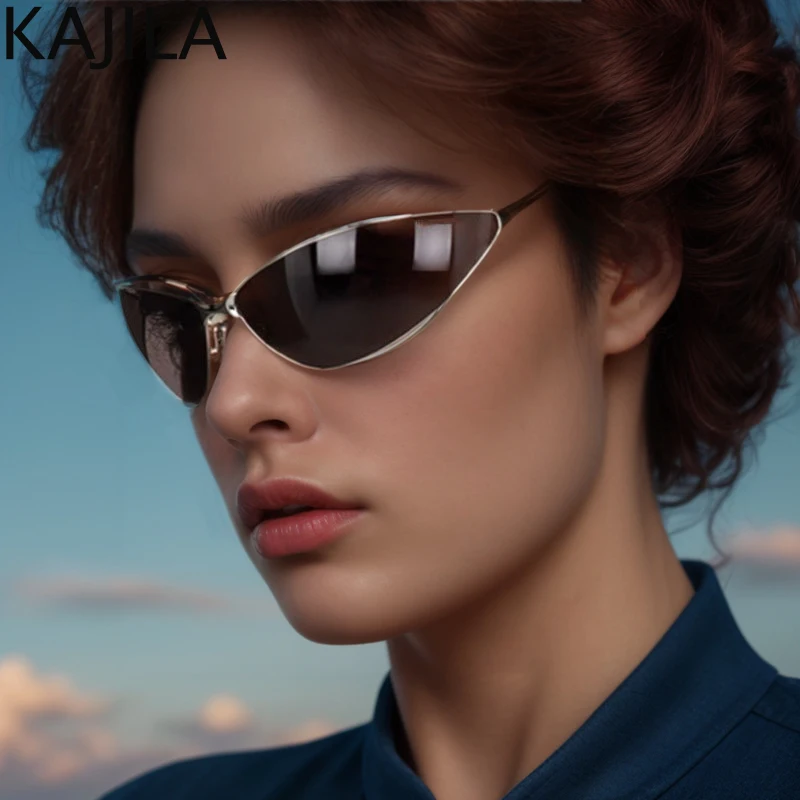 Polarized Cat Eye Sunglasses Women Men 2025 Luxury Brand Designer Retro Small Metal Frame Sun Glasses For Ladies Popular Eyewear