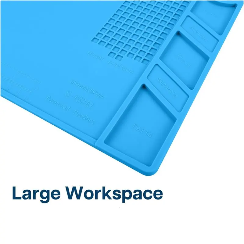 

【FLASH DEAL】S-180 Multi-Purpose Work Station With Grid Lines-Silicone Soldering Mat For Watch, Phone, Laptop Repairs