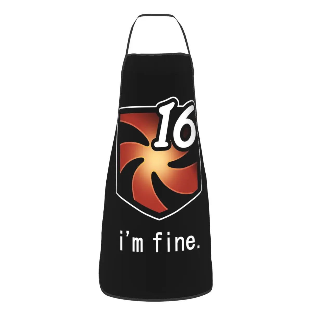 I'm Fine Vuln Stacks Aprons Chef Cooking Tablier Sleeveless Bib Kitchen Cleaning Pinafore for Women Men Gardening