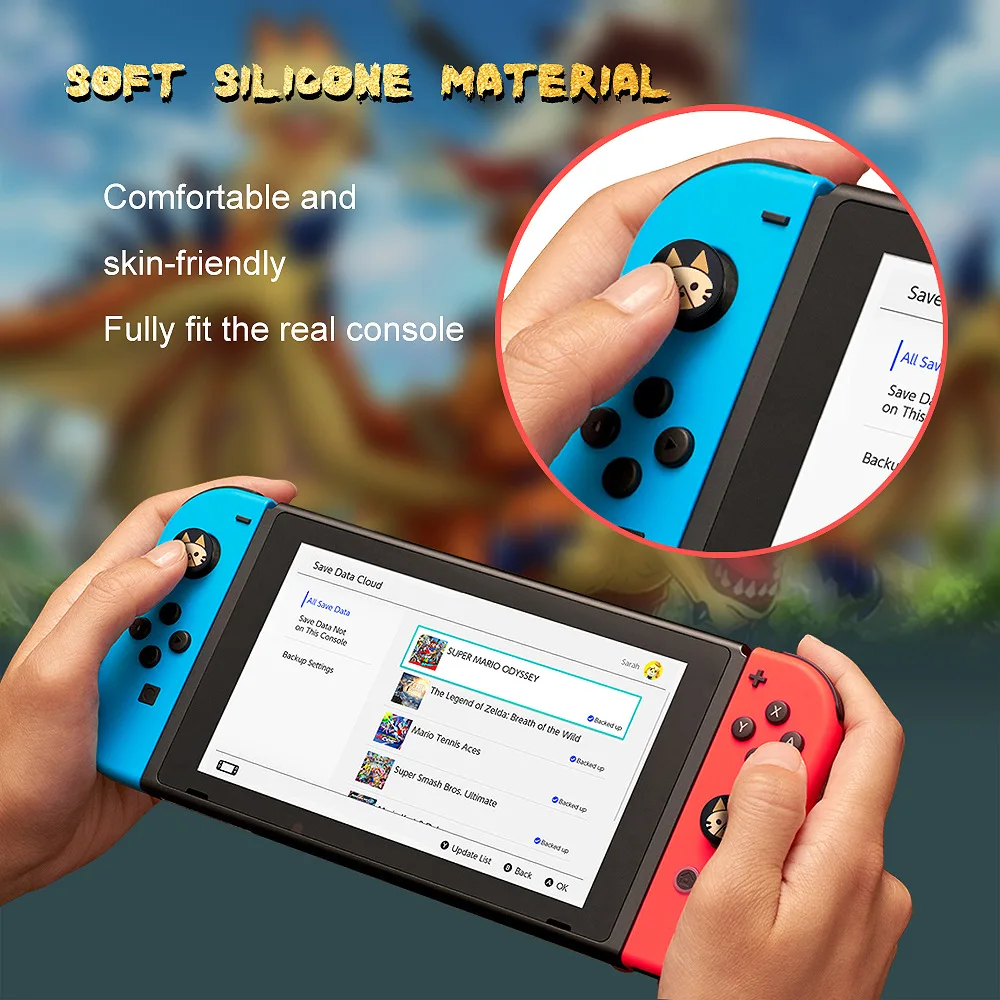 Funda de silicona Con dibujos animados para mando de Nintendo Switch, cubierta bonita para Joystick, Oled, NS Lite, Joy-Con