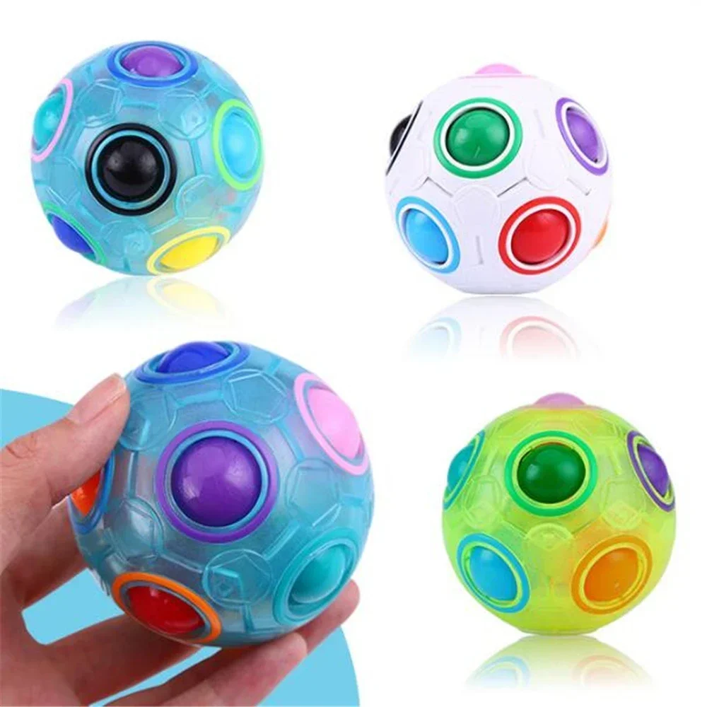 Nieuwe Antistress Magische Regenboog Puzzel Bal Stress Reliever Speelgoed Educatief Speelgoed Leren Speelgoed voor Kinderen Volwassen Grappig Spel Geschenken