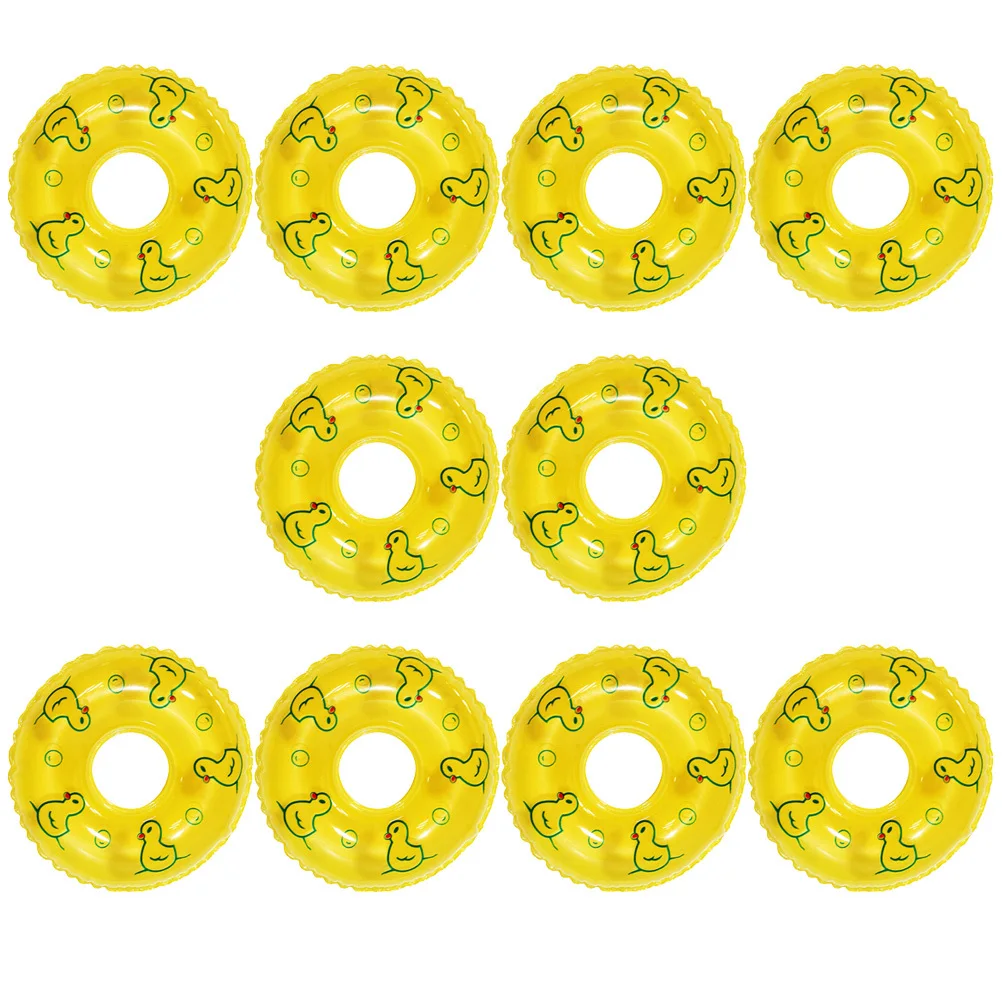 10 szt. Symulowane koła do pływania, precyzyjne detale do dekoracji mini domków, urocze mini koła do pływania do kreatywnych zabaw