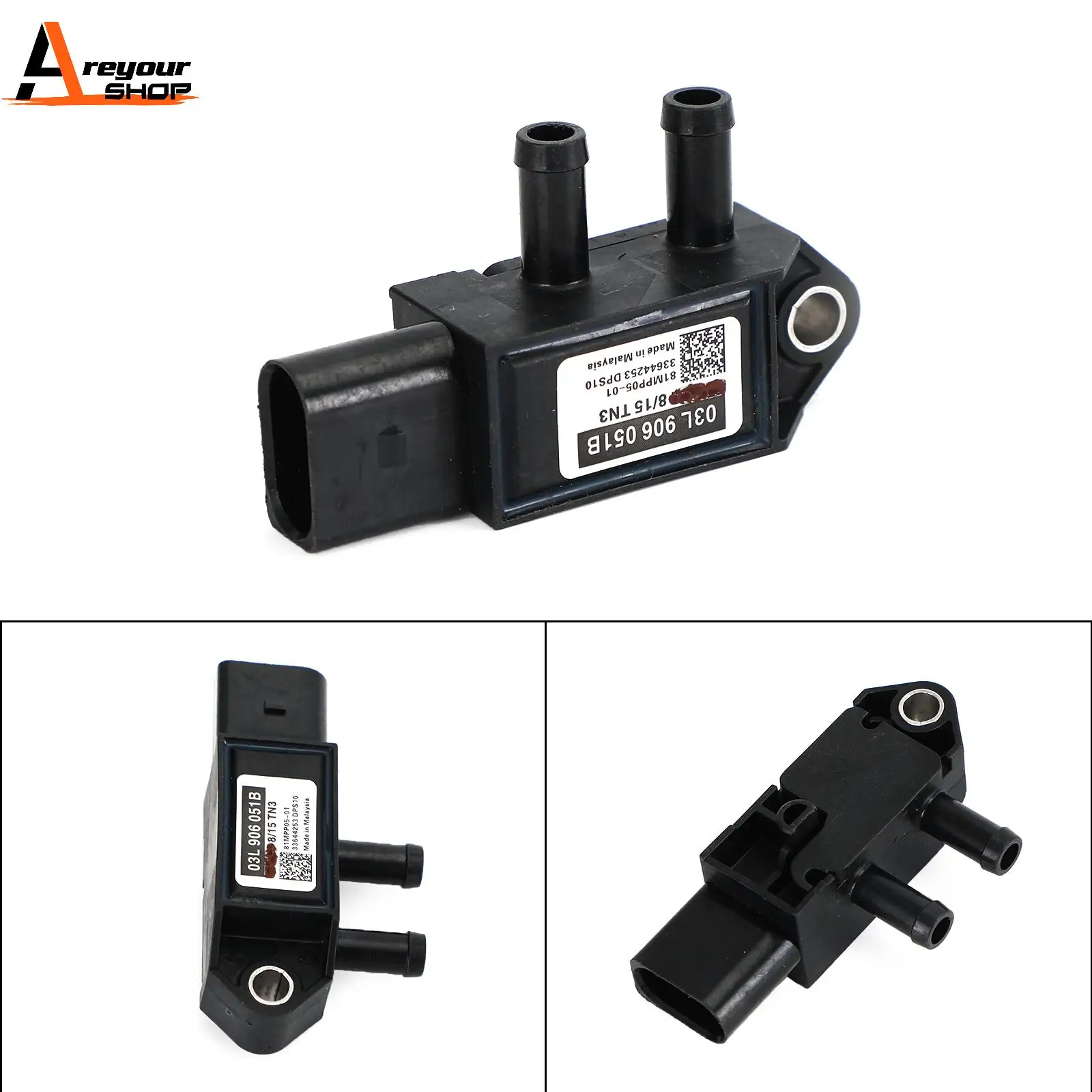 Areyourshop DPF Differental Difference Intake Pressure Sensor For Audi 03L906051B  Car Auto Parts