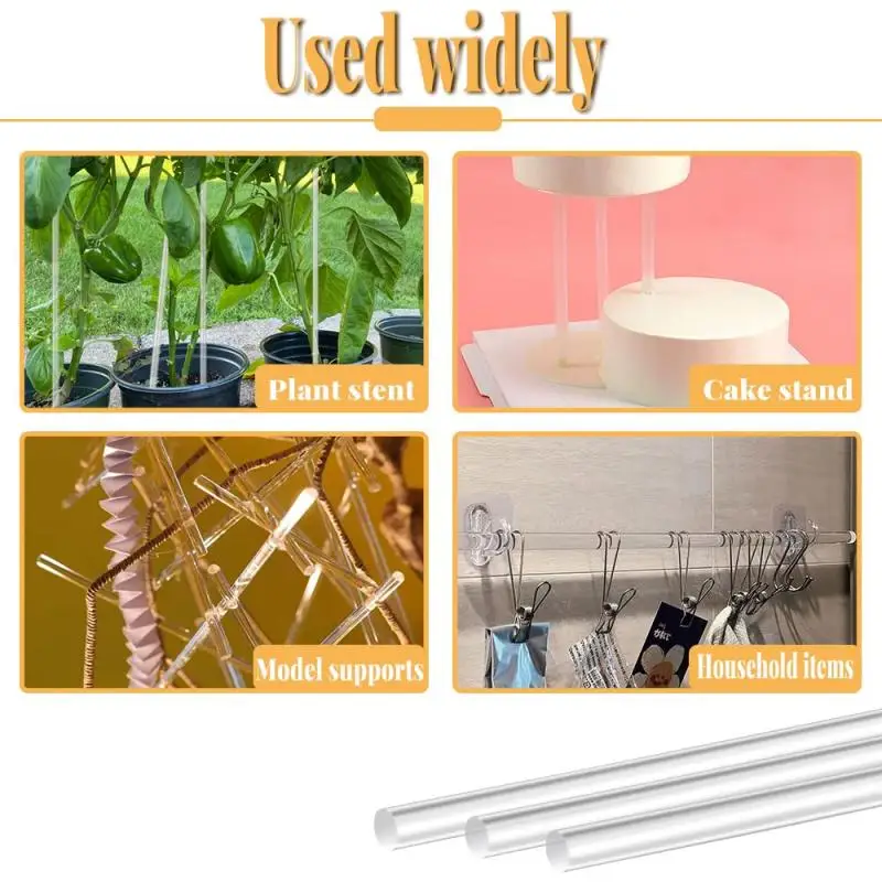 1/5/10PCS acrylic rod high clear glass rod multi size length 10-30cm DIY craft architectural model material architecture