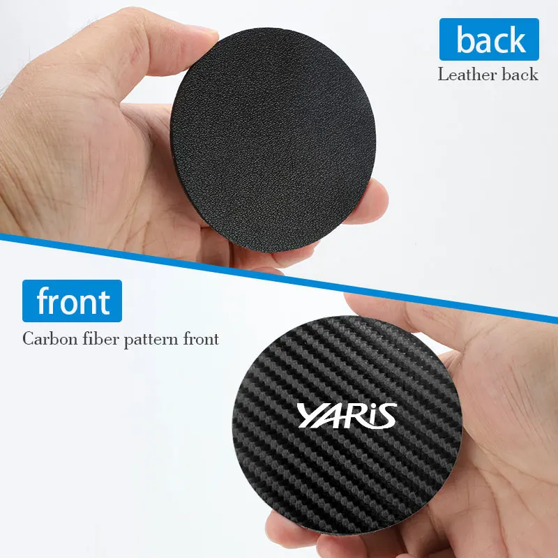 2PCS Car Cup Coaster Non-Slip Drink Holder Mat Accessories For Toyota Yaris 2022 2021 2020 2015 2016 2018 2011 2012 2013