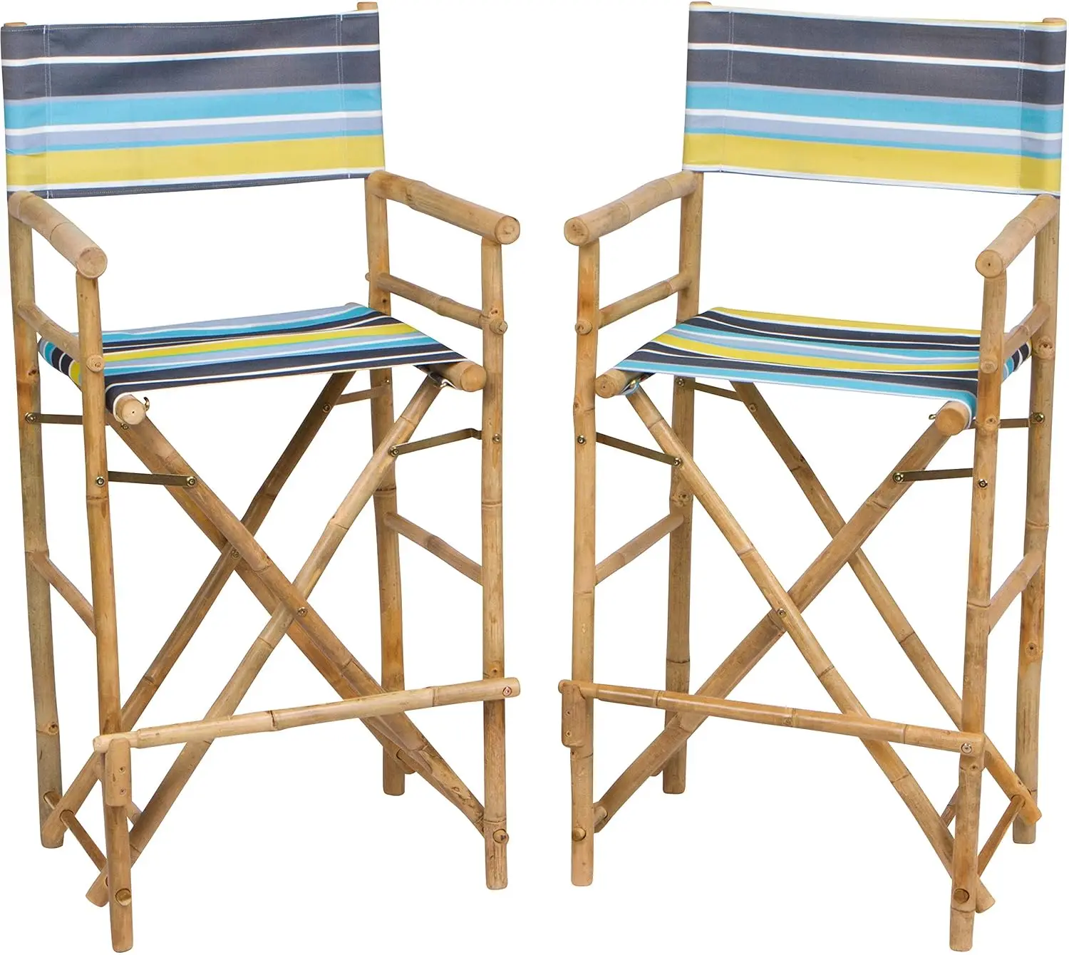 

Складные стулья для бара, высокие табуреты для улицы и дома, набор из 2 штук, зеленые полосы, на заказ