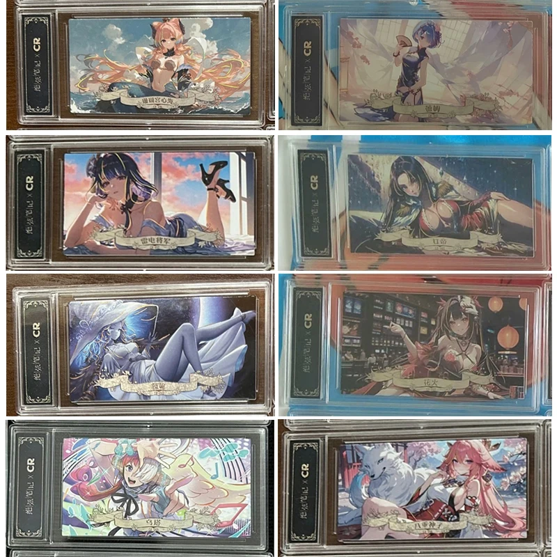 

Аниме История богини CR Card Yae Miko Raiden Shogun Himeko Rem Elysia Коллекционные карты Рождественские подарки на день рождения Детские игрушки