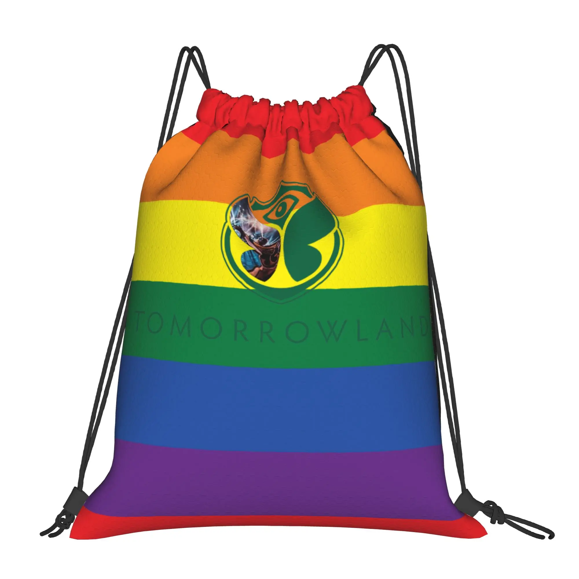 

Tomorrowlands Music Festival Drawstring Backpack Sports Gym Bag Water Resistant String Sackpack for Hiking