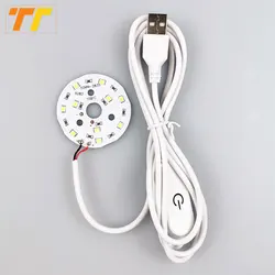 DC 5V USB 1.5m Cable Length LED Lights DIY 3W 10W 7W Desk Book Lamp with Touch Switch Dimmable Bedroom Reading Night Light