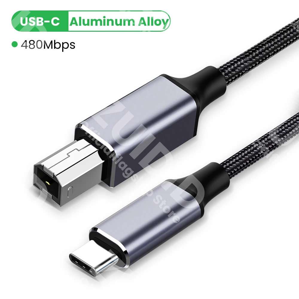 USB Type-C naar USB Type B 2.0-kabel voor nieuwe MacBook Pro HP Canon Brother Epson Dell Samsung Printer Type C Printer Scannersnoer
