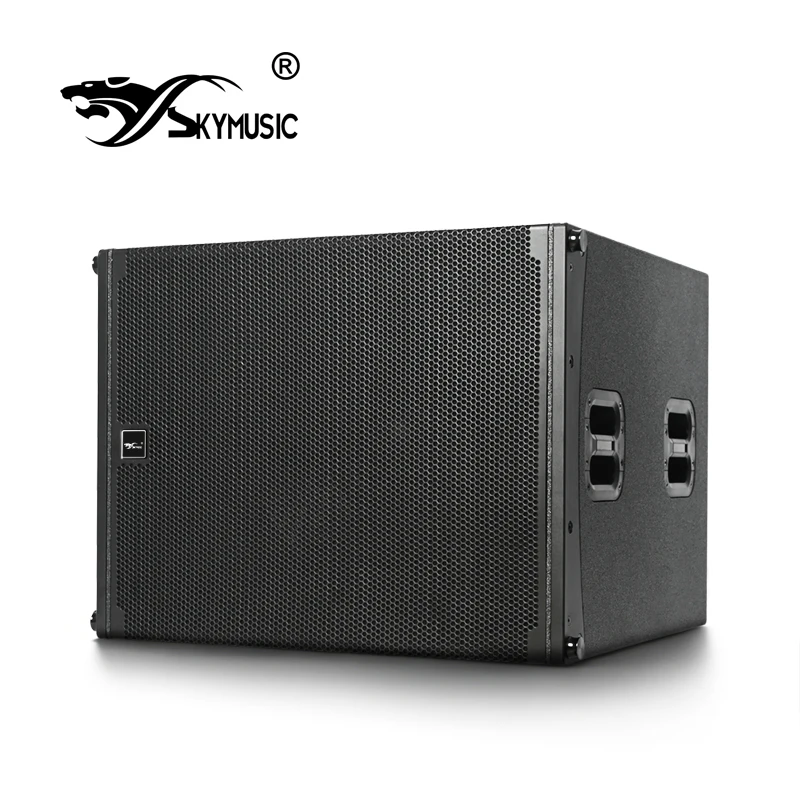 Rectangle Floor Standing Bass Bin KING918 Active 18 Inch Neodymium Woofer, 1200W Flyable Subwoofer (Church & Stage)