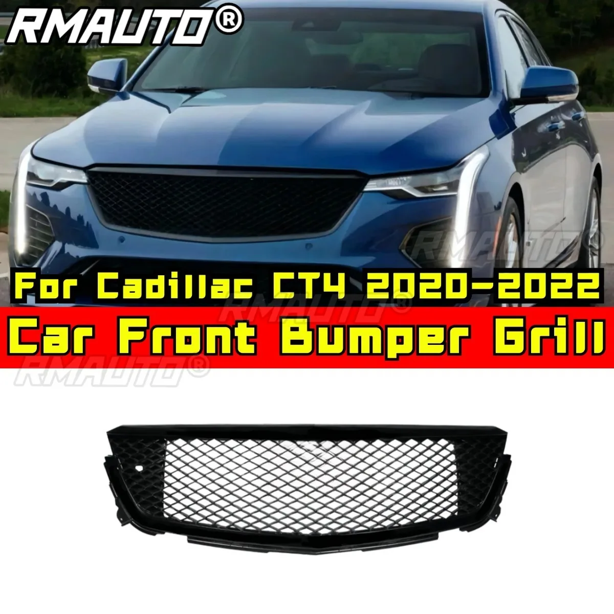 Car Front Bumper Grill Car Grille Bumper Grill Racing Grills Body Kit For Cadillac CT4 2020-2022 Car Accessories