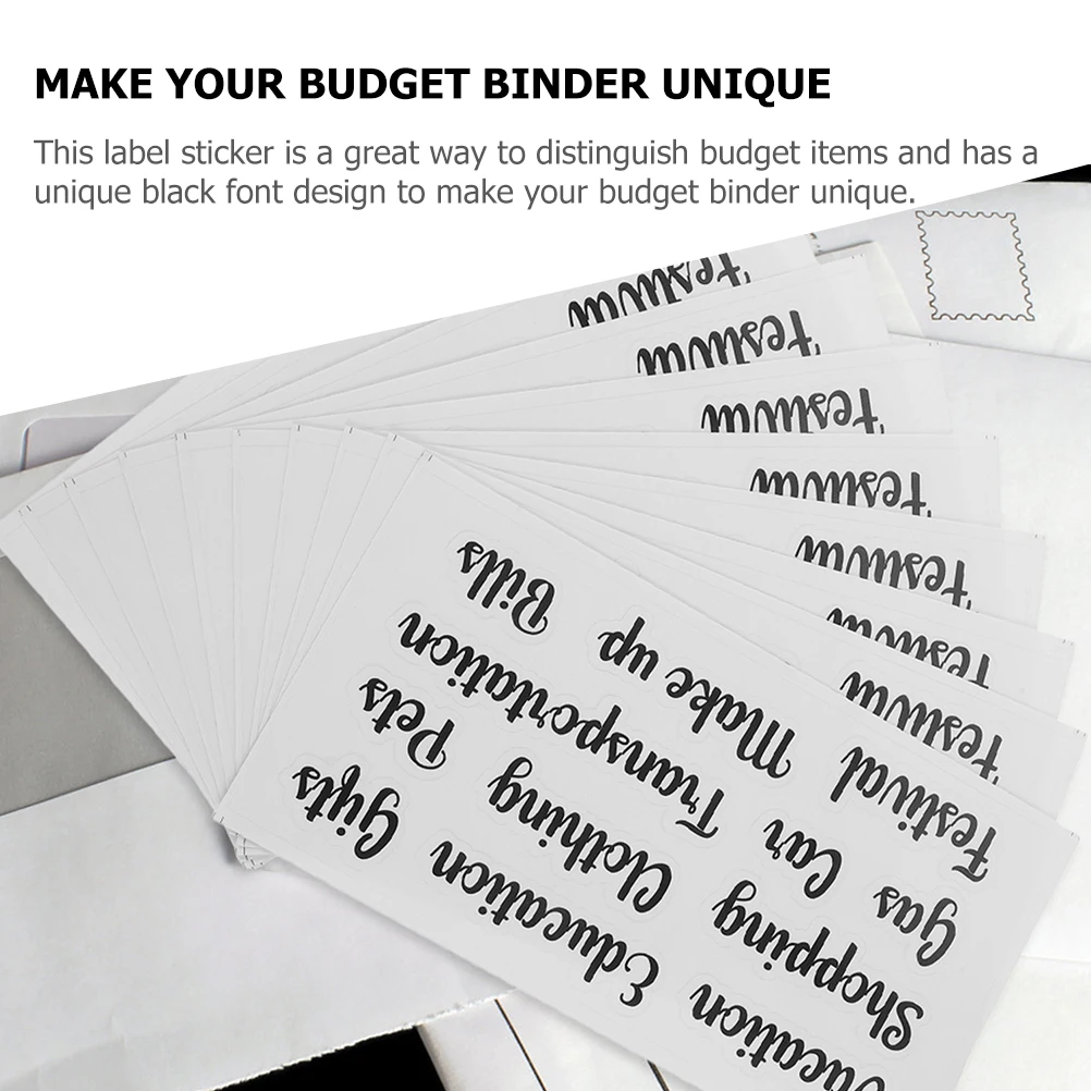 

5Sets Budget Sticker Self-Adhesive PVC Multi-Function Daily Use Cash Envelope Label Organizer Budget Sticker