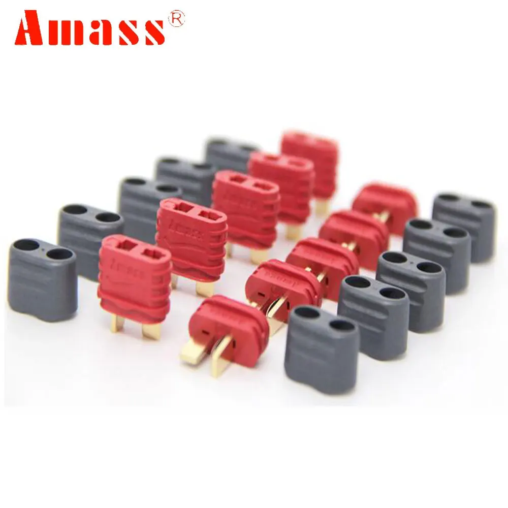 5 Paar Amass T Plug Deans Connector mit Mantelgehäuse für RC Lipo Batterie