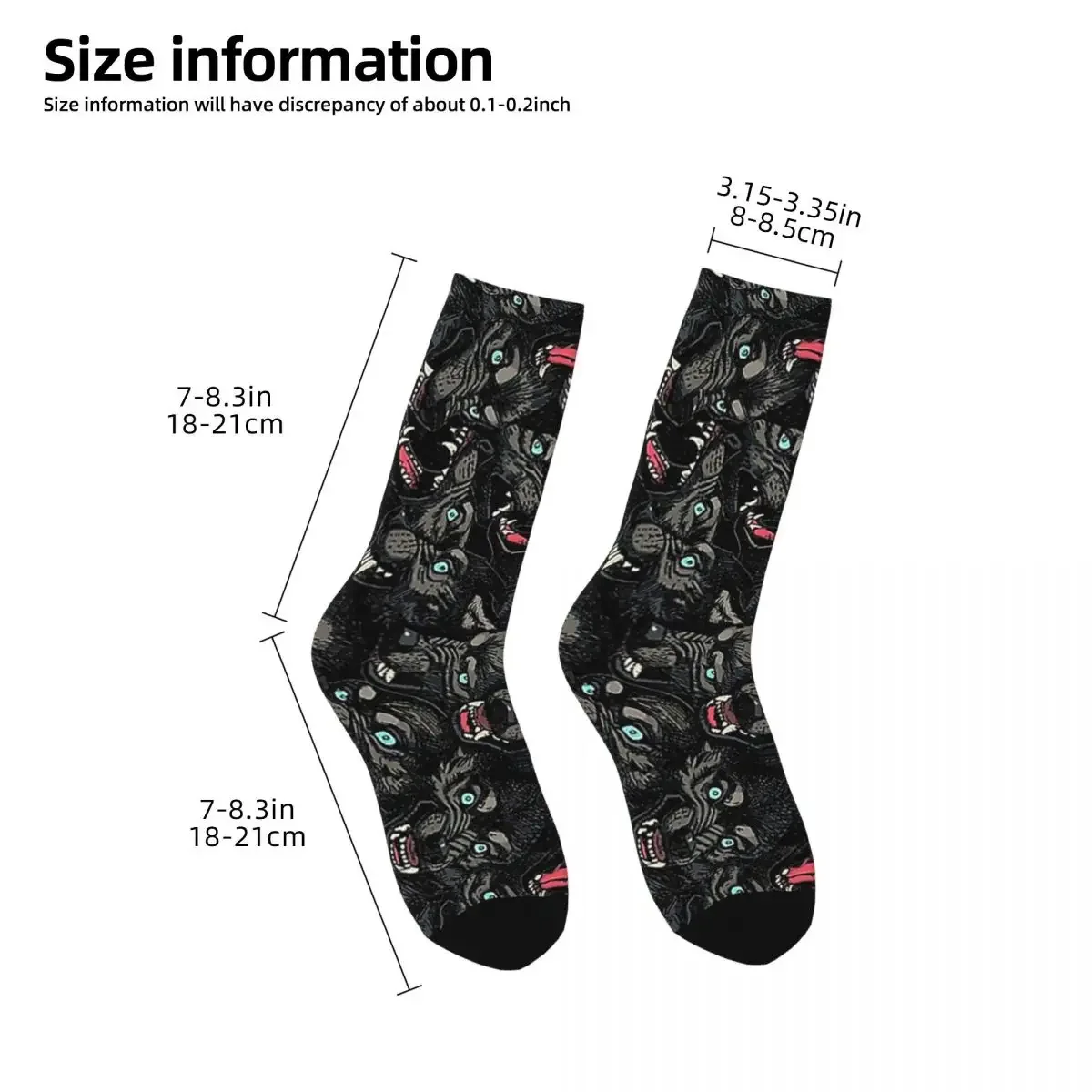 Wolf Pack Pattern Socks Harajuku Sweat Absorbing Stockings All Season Long Socks Accessories for Man's Woman's Birthday Present