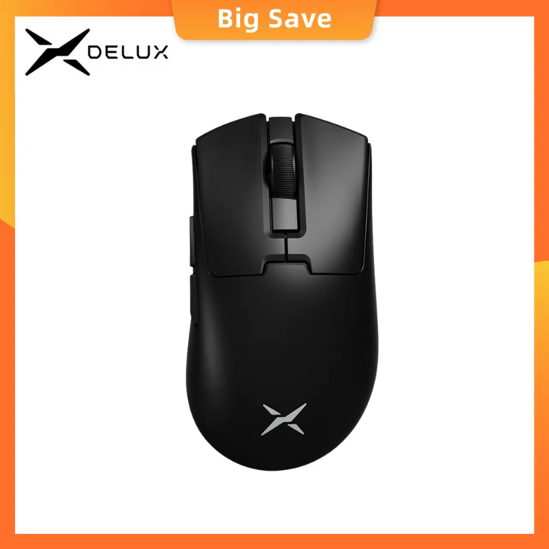 

Delux M900mini PRO Wireless Gaming Mouse Ergonomic Ultra-Lightweight 40g PAW3395 8K Hz for Medium to Small Hands PC Laptop Gamer