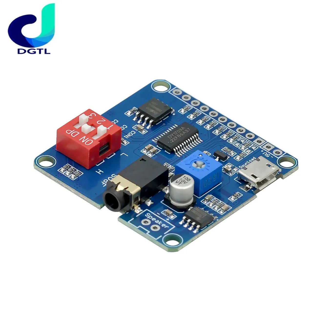 

Voice Sound Playback Module Arduino MP3 Player Module UART I/O Trigger Class D Amplifier Board 5W 8M Storage DY-SV8F SD/TF Card