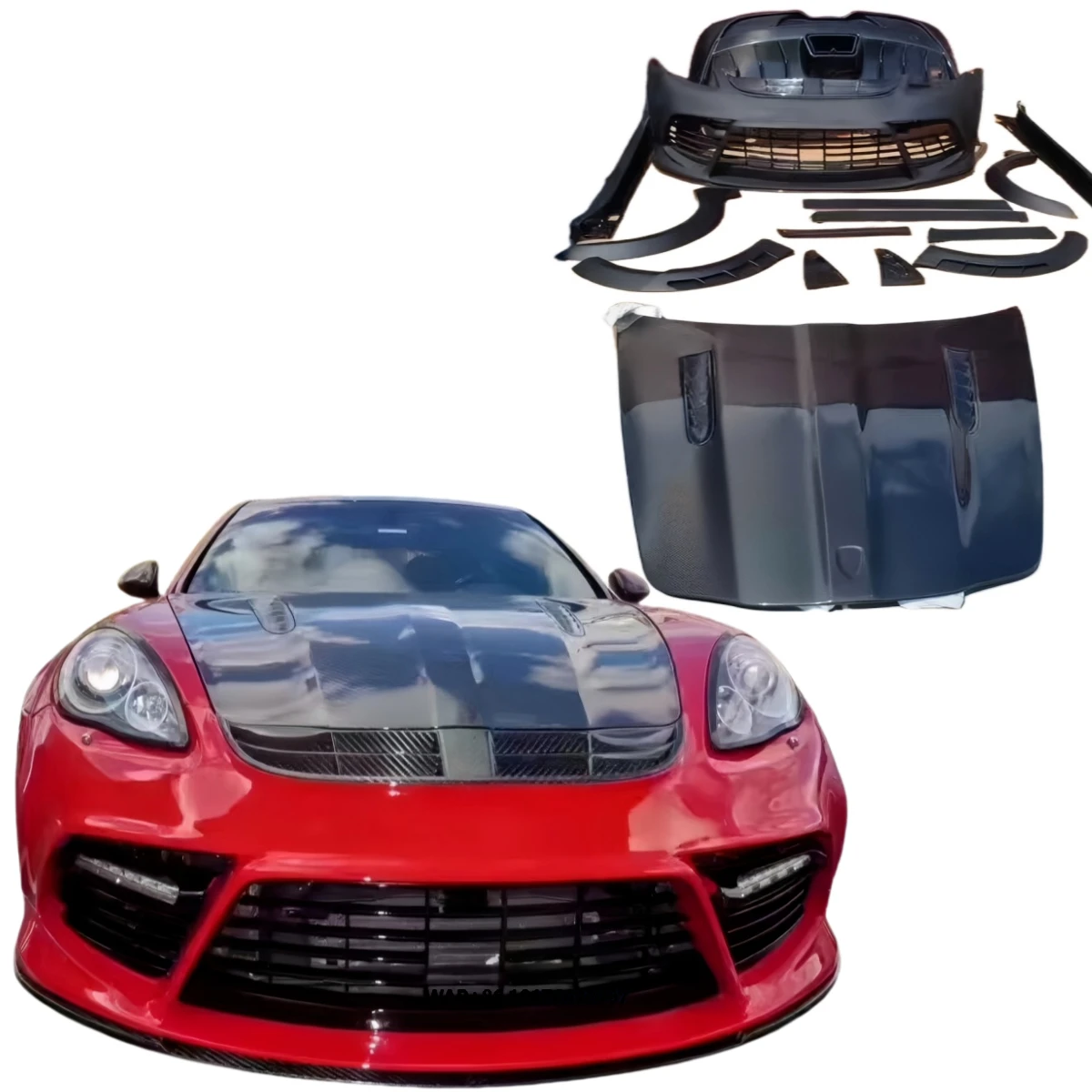 For Msy Style Half Carbon Fiber Wide Bodykit for  Panamera 970 970.1 970.2 Body Kit