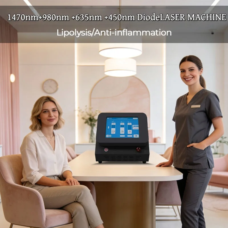 

Portable 1470nm, 980nm, 635nm 450nmDiode Machine, Fat Reduction Slimming Beauty Device, Facial Lifting Equipment CE