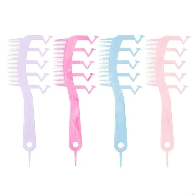 u0de 헤어 데우 팅 빗 분리 빗 빗 콤 콤 헤어 스타일링 콤 형상 넓은 치아 빗 머리카락 퍼지 빗 여자를위한