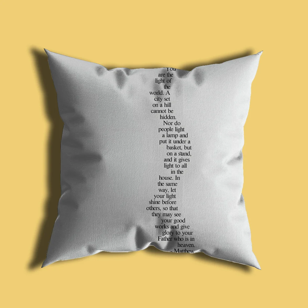 Bible Verse Jesus Christ Christian Pillow Case Pillowcase Home Sofa Cushions Car Cushions Pillowcover Office Pillowshell Pillow