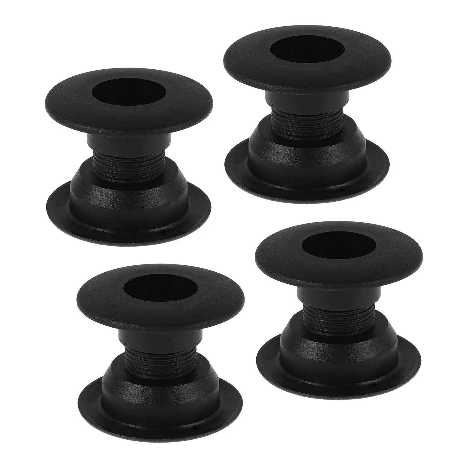 

4Pcs Foosball Table Rod Bushings Black Elegant Design Easy Install Threaded Table Soccer Machine Bearings for Universal Foosball