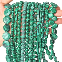Natural Malachite Gems Charms Water Drop Heart Square Faceted Shape Beads For Jewelry Making Diy Bracelet Necklace Accessories
