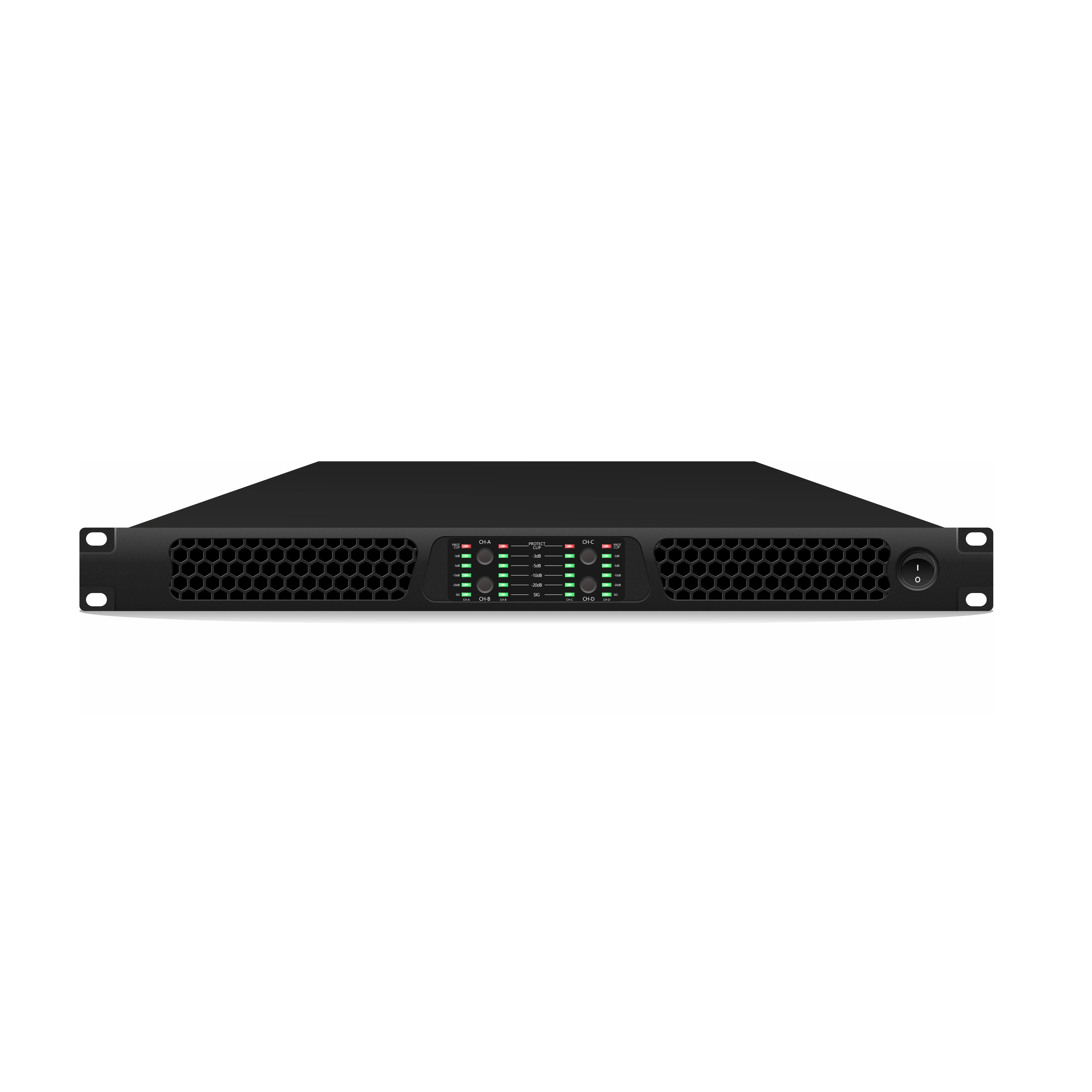 Marco Professional 4-Channel 1800W Nitride Audio Power Amplifier 1800W Metal Shell for Subwoofer Line Array