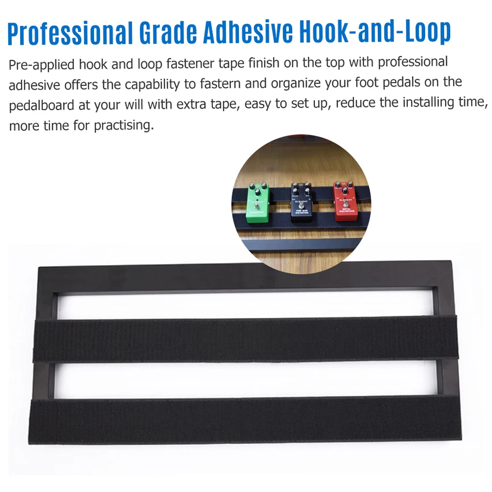 Medium Size Guitar Effect Pedal Board Aluminum Alloy Pedalboard 19.7×7.5 Inch with Carrying Bag Effect plate image 4
