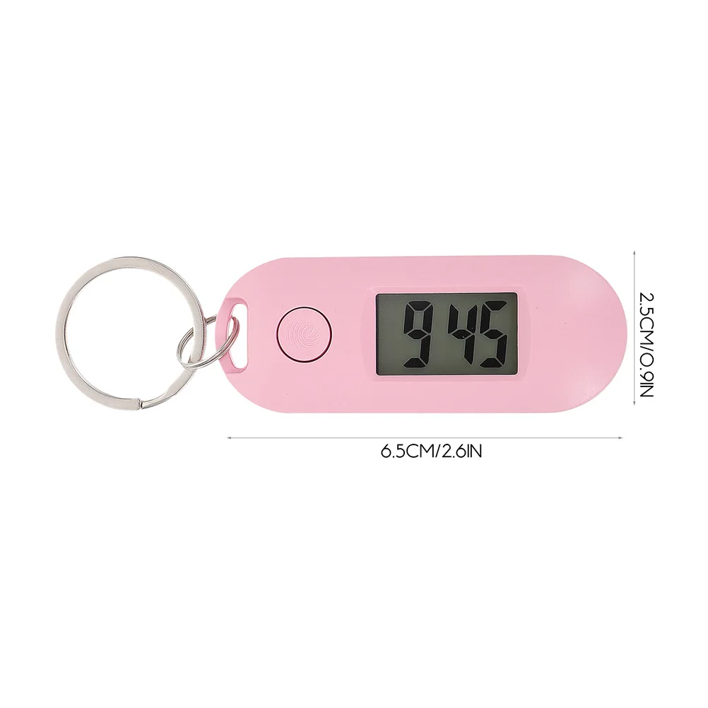 

3pcs Candy Color Electronic Keychain Hanging Watches Durable Plastic Key Ring Digital Watch Silent Carabiner Pocket Watch For