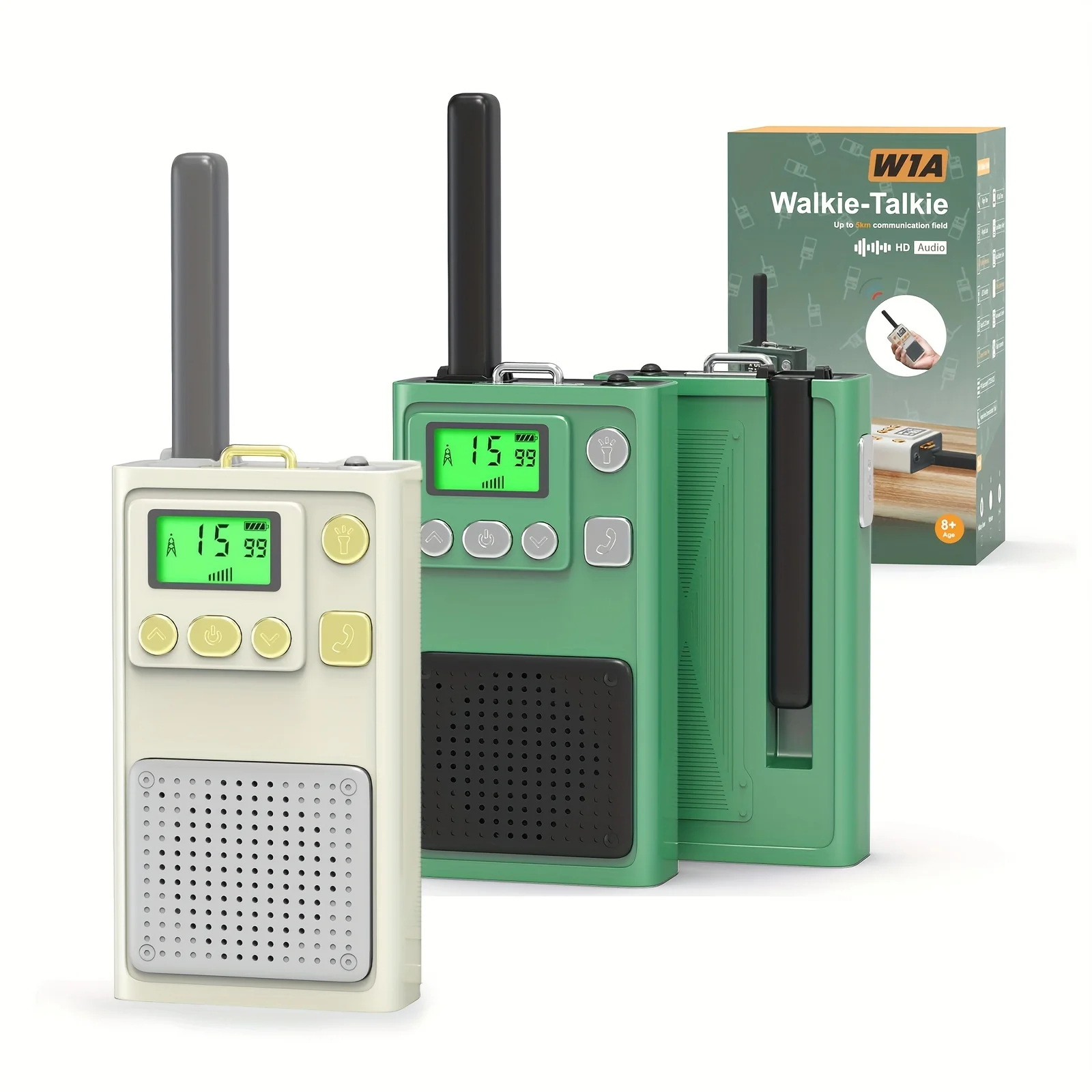 2 Stuks Elektronische Lange Afstand Walkie Talkie Speelgoed 2 Weg Ontvanger Elektronische speelgoed Radio LCD Zaklamp Kinderen Cadeau voor kind Outdoor