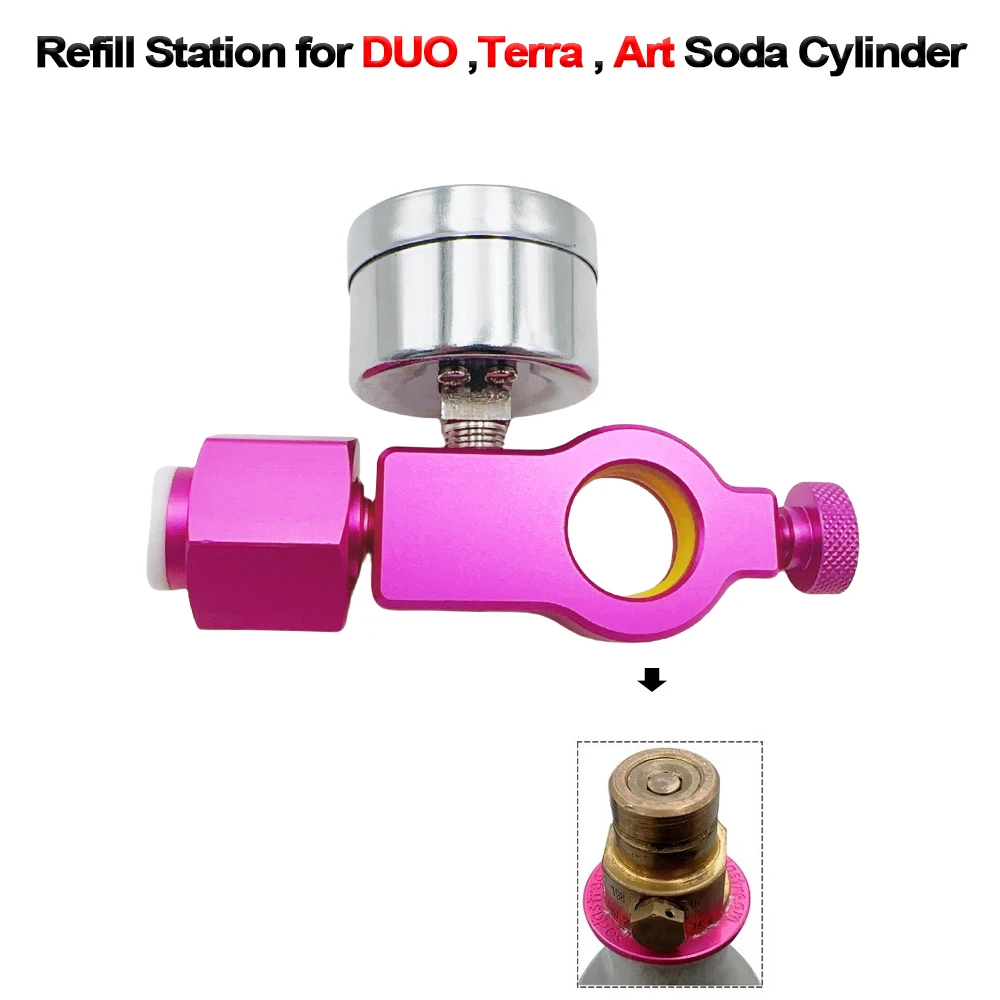 CO2-Nachfülladapter-Füllstation für SodaStream Quick Connect Pink Cylinder Canister Tank – Detail 14