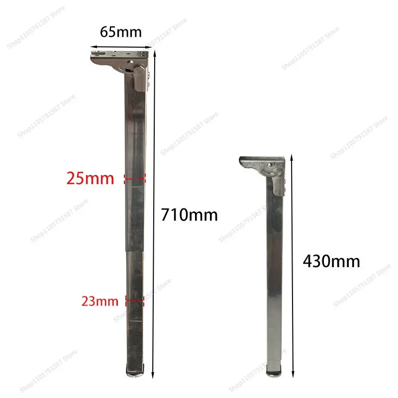 For Stainless Steel Folding Telescopic Leg RV Bar Table Leg Push-Pull Adjustable Travel Portable Accessory