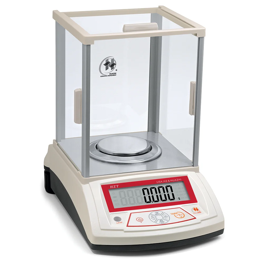 HUAZHI Laboratory Digital Scale 100g X 1mg Accuracy Electronic Balance Fully Aluminum Alloy+ABS 1 Year Warranty