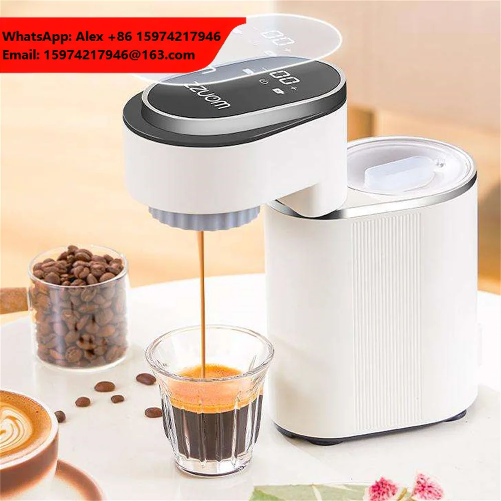 Practical 15 Bar Mini Electric Portable Espresso Coffee Machine Hot And Cold Double Smoking Stainless Steel Shell Coffee Machine