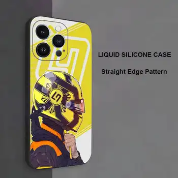 Silikonový kryt F-F1 Formula L-Lando-Norris-s pro iPhone 17, 16, 15, 14, 13, 12, 11, Pro Max, XS, X, XR, SE, Mini, 8, 7, měkký černý silikonový kryt 12 nejlepší prodej Kryt Formule 1 pro iPhone X - №1